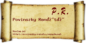 Povinszky Renátó névjegykártya